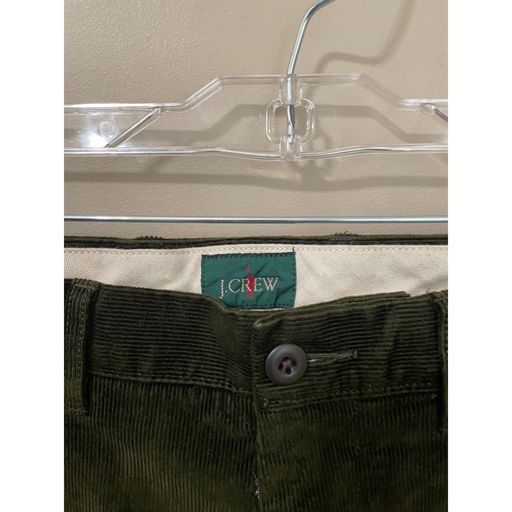 J.Crew Classic Straight Corduroy Pants Dark Olive Green 30x32 Oarsman - Picture 3 of 8
